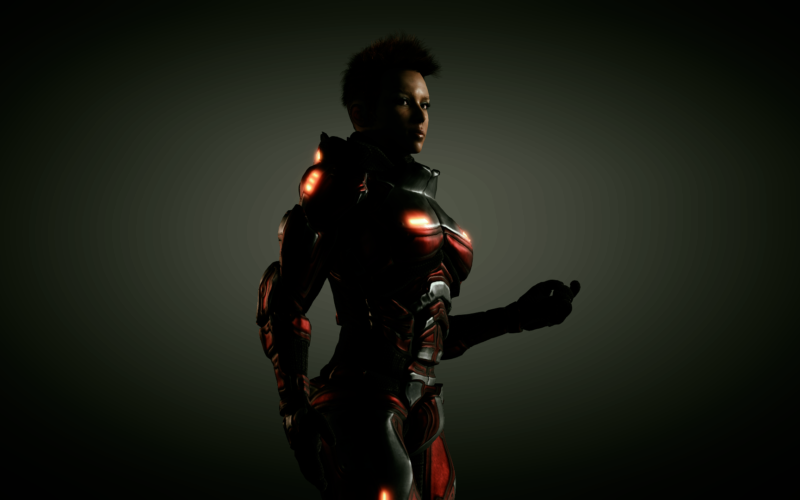 MHX Digital Media, LLC - Immersive Entertainment and Animation: Image of Armored Space Hero courtesy of our interactive entertainment and animation studio.