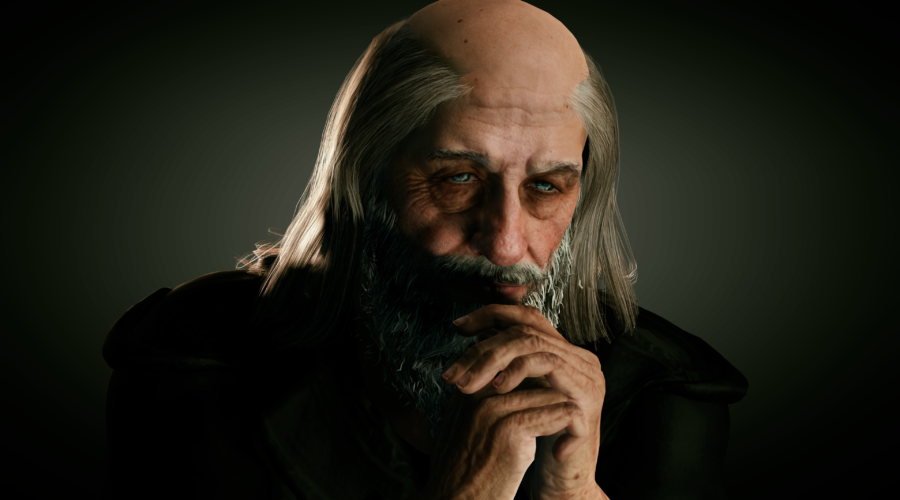 MHX Digital Media, LLC - Immersive Entertainment and Animation: 3D rendering of an old, scheming wizard.