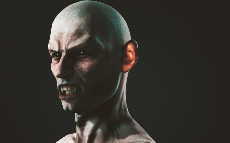 MHX Digital Media, LLC - Immersive Entertainment and Animation: 3D rendering of a vampire.