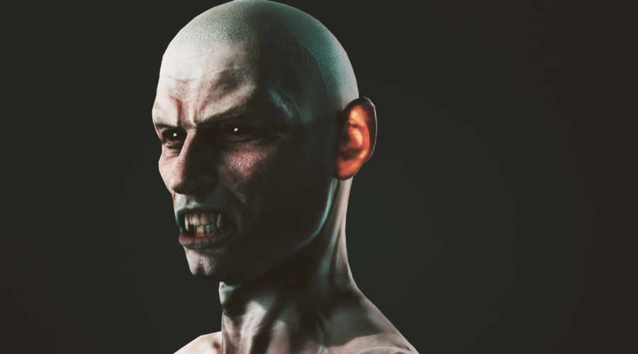 MHX Digital Media, LLC - Immersive Entertainment and Animation: 3D rendering of a vampire.